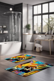 Mijölnir Juego de Alfombrillas de Baño CT-5140 Multicolor